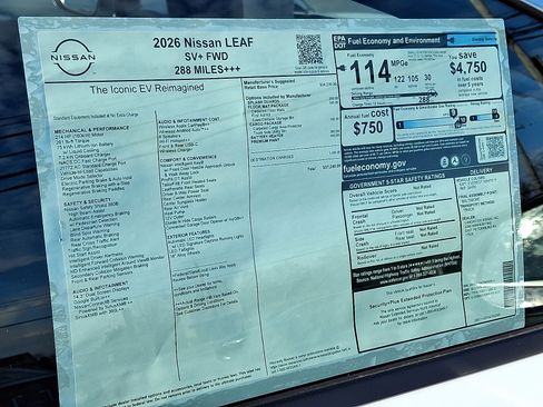 New 2026 Nissan Leaf SV+ image 6