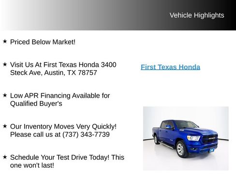 Used 2019 RAM 1500 Big Horn AWD/4WD image 10