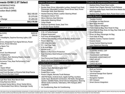 Used 2025 Genesis GV80 2.5T Select image 3