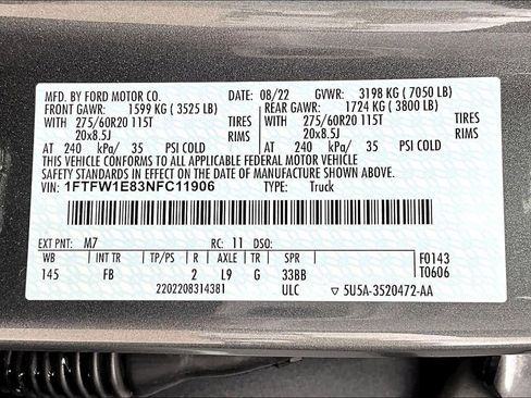 Certified 2022 Ford F150 XLT w/ Equipment Group 302A High AWD/4WD image 34