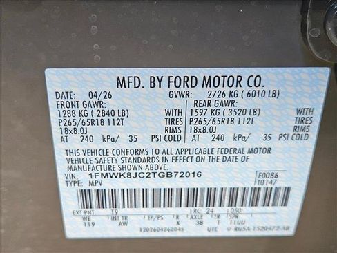 New 2026 Ford Explorer Tremor w/ Tremor Ultimate Package AWD/4WD image 18