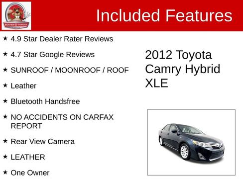 Used 2012 Toyota Camry XLE w/ Leather Pkg image 4
