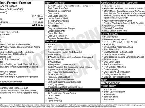 Certified 2021 Subaru Forester Premium AWD/4WD image 7
