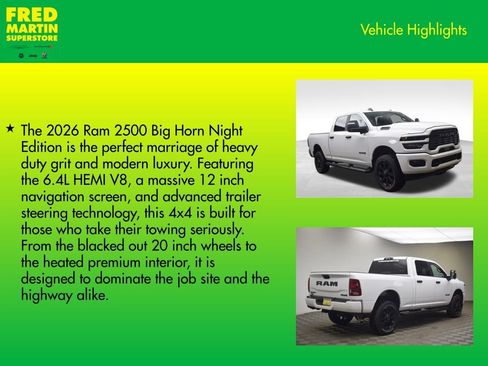 New 2026 RAM 2500 Big Horn AWD/4WD image 8