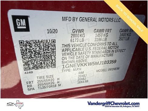 Used 2021 Chevrolet Traverse Premier w/ LPO, Floor Liner Package AWD/4WD image 28
