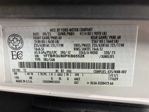Used 2023 Ford Transit 250 148 High Roof Extended AWD w/ Load Area Protection Package image 30
