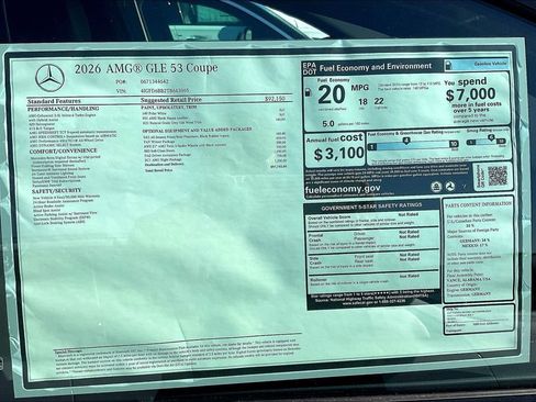 New 2026 Mercedes-Benz GLE 53 AMG 4MATIC Coupe image 12