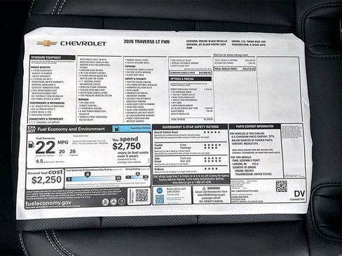 New 2026 Chevrolet Traverse LT w/ Driver Confidence Package image 14