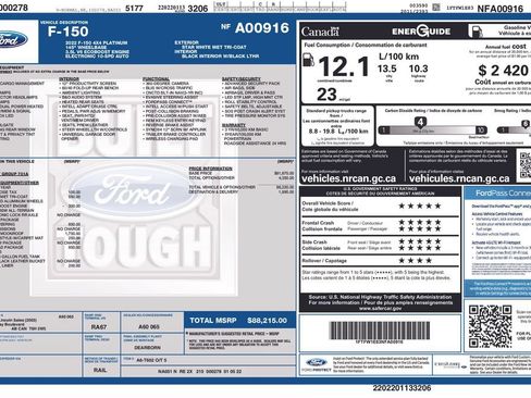 Used 2022 Ford F150 Platinum w/ FX4 Off-Road Package AWD/4WD image 12