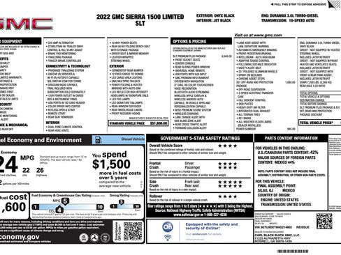 Used 2022 GMC Sierra 1500 SLT w/ SLT Premium Plus Package AWD/4WD image 2