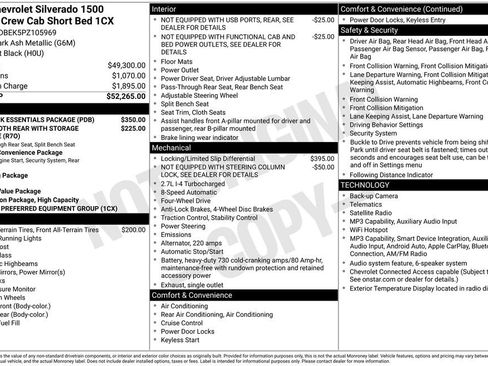 Used 2023 Chevrolet Silverado 1500 Custom w/ LPO, Dark Essentials Package image 3