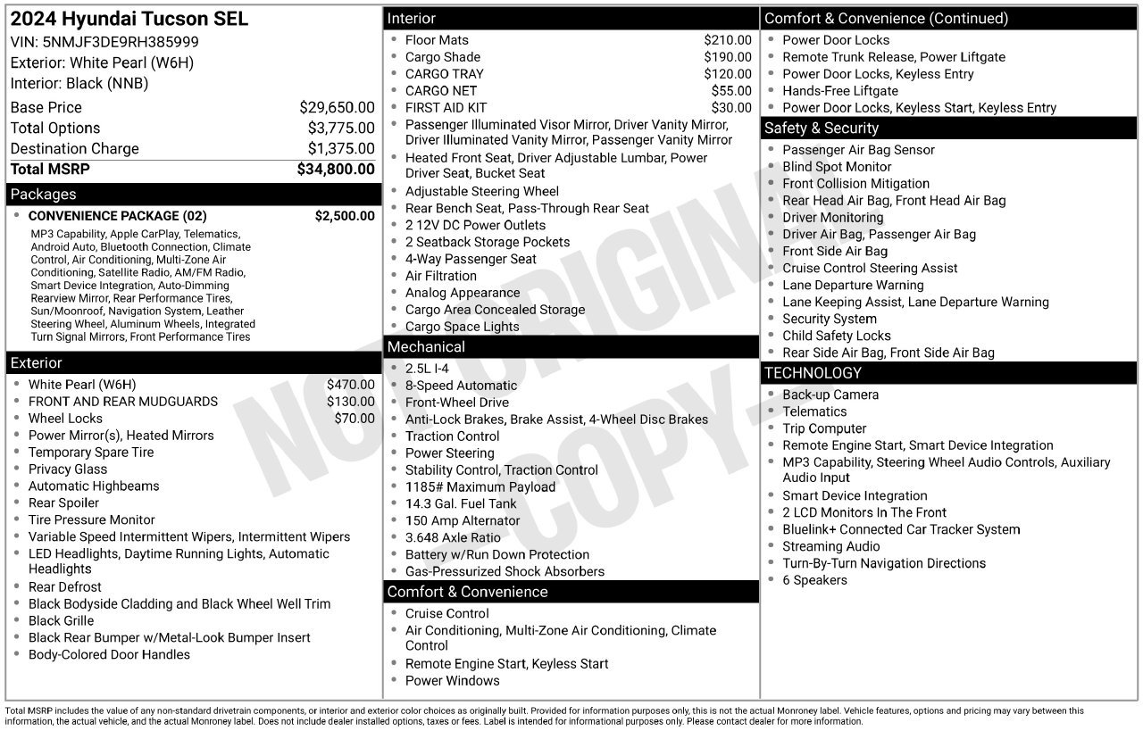 Used 2024 Hyundai Tucson SEL w/ Convenience Package FWD image 9