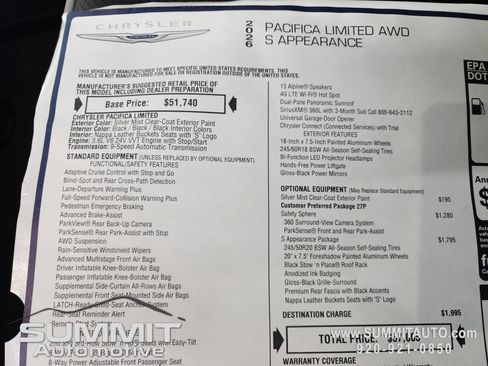 New 2026 Chrysler Pacifica Limited w/ S Appearance Package AWD/4WD image 39