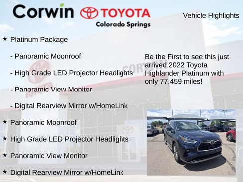 Used 2022 Toyota Highlander Platinum AWD/4WD image 4