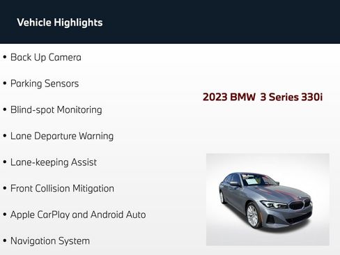 Used 2023 BMW 330i Sedan w/ Driving Assistance Package RWD image 5