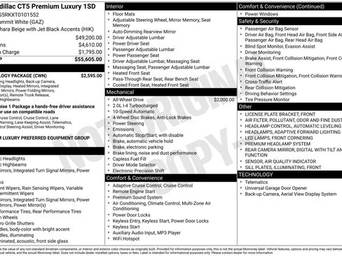 New 2026 Cadillac CT5 Premium Luxury w/ Technology Package AWD/4WD image 3
