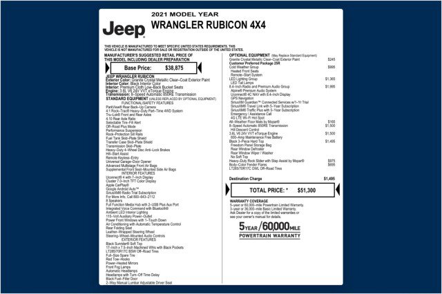Used 2021 Jeep Wrangler Rubicon AWD/4WD image 2