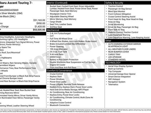 New 2025 Subaru Ascent Touring image 45