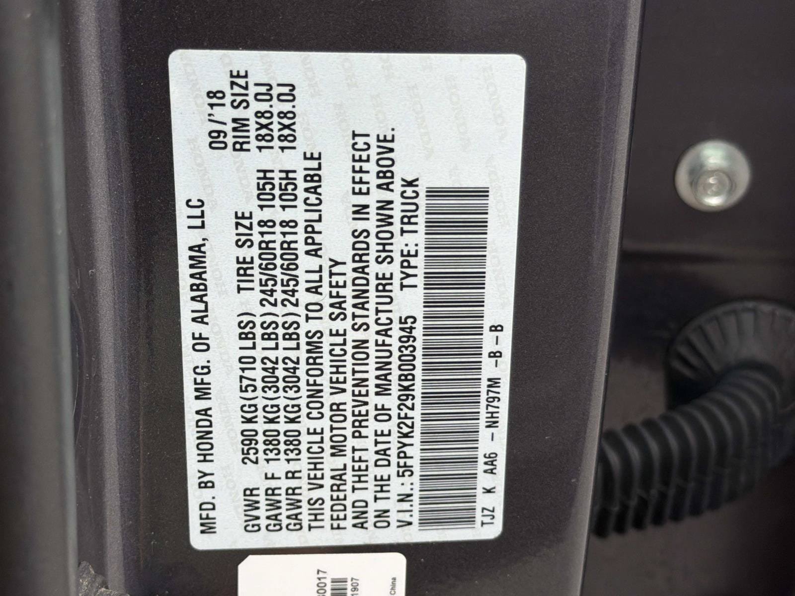 Used 2019 Honda Ridgeline RT image 33
