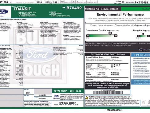 Used 2023 Ford Transit 250 Medium Roof w/ Load Area Protection Package RWD image 9