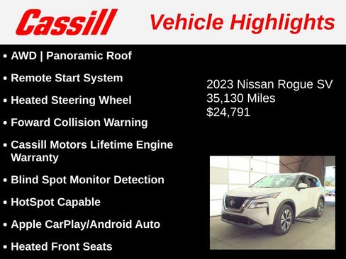 Used 2023 Nissan Rogue SV w/ SV Premium B Package AWD/4WD image 3