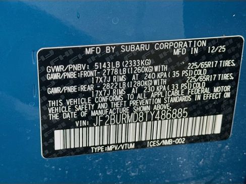 Certified 2026 Subaru Outback Wilderness w/ Wilderness Package AWD/4WD image 31