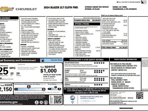 Used 2024 Chevrolet Blazer LT w/ Convenience Package FWD image 4