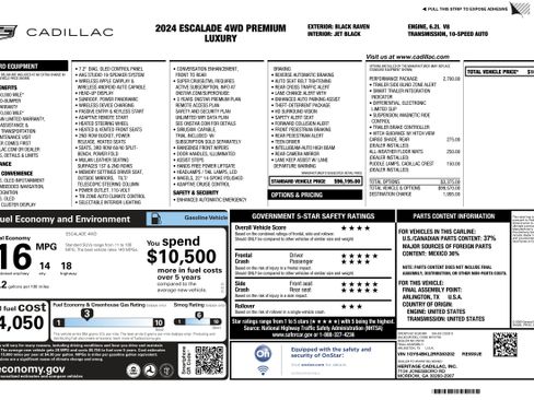 Certified 2024 Cadillac Escalade Premium Luxury w/ Performance Package image 2