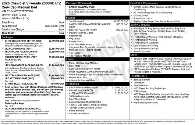 New 2026 Chevrolet Silverado 2500 LTZ w/ Z71 Chrome Sport Edition AWD/4WD image 37