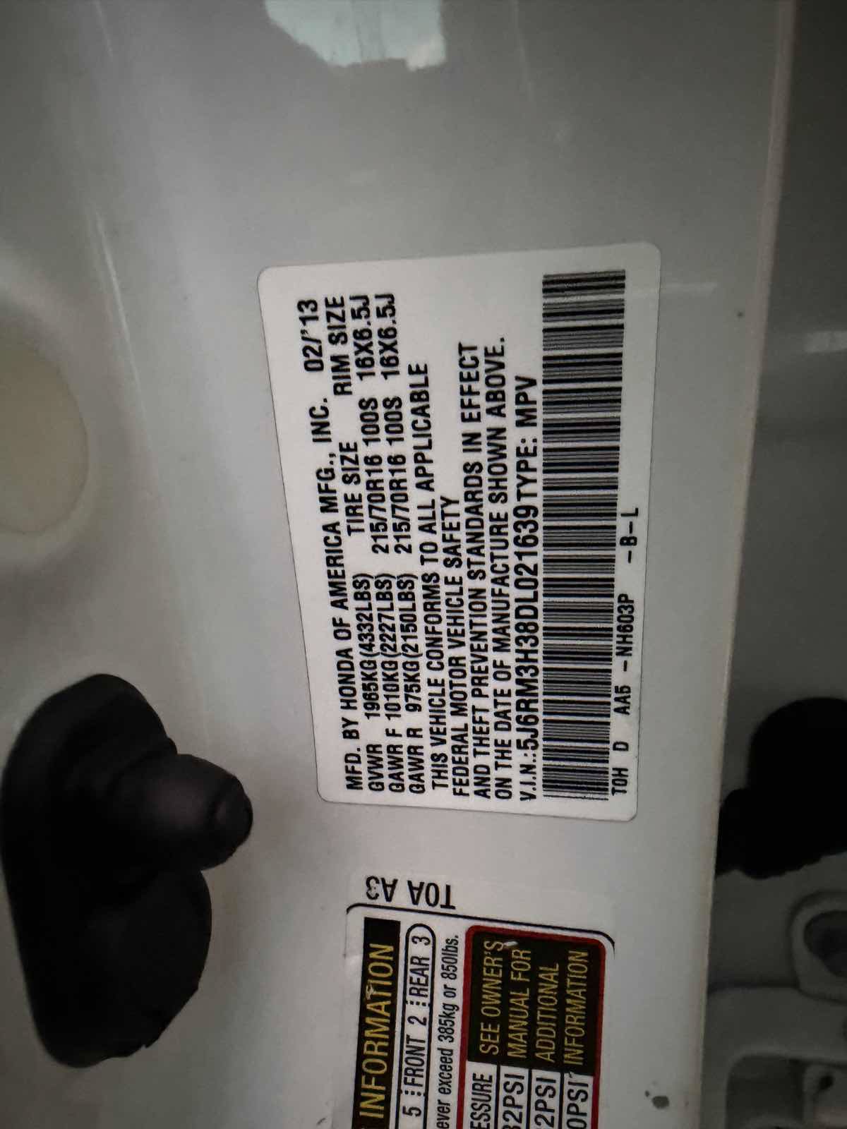 Used 2013 Honda CR-V LX image 13