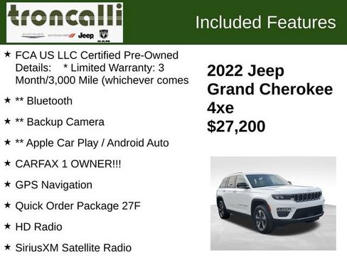 Certified 2022 Jeep Grand Cherokee Limited 4xe AWD/4WD image 5