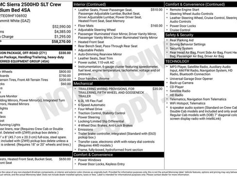 Used 2017 GMC Sierra 2500 SLT w/ Suspension Package, Off-Road AWD/4WD image 5