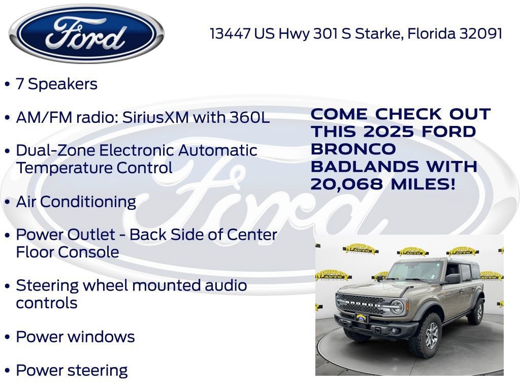 Certified 2025 Ford Bronco Badlands AWD/4WD image 27