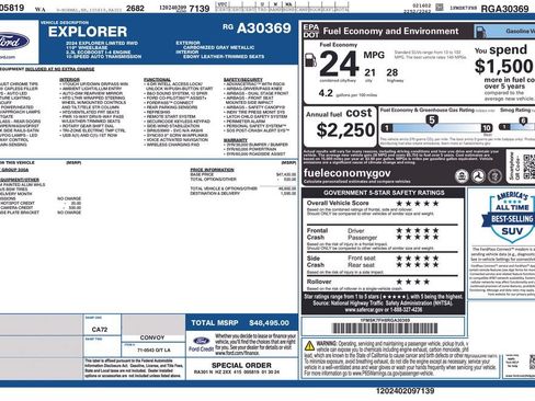 Used 2024 Ford Explorer Limited RWD image 39
