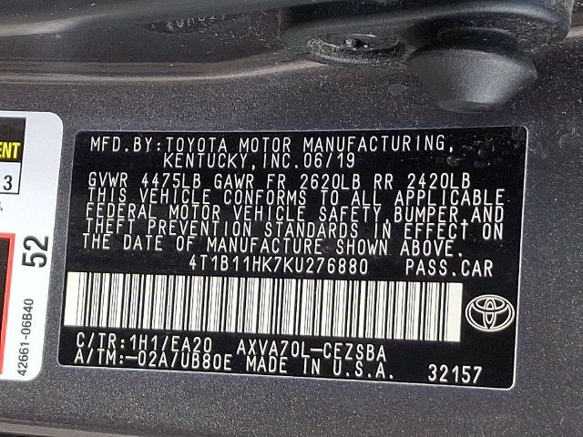 Used 2019 Toyota Camry SE FWD image 25
