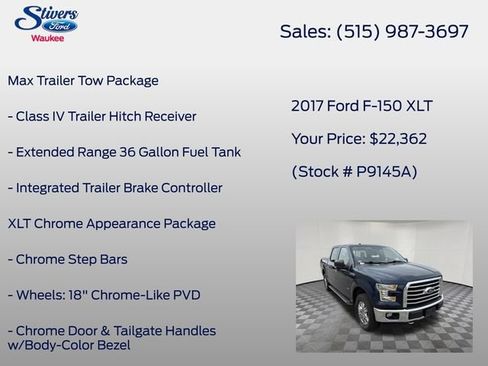 Used 2017 Ford F150 XLT w/ Equipment Group 302A Luxury AWD/4WD image 25