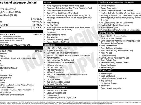 New 2026 Jeep Grand Wagoneer Limited w/ Premium Group II AWD/4WD image 2