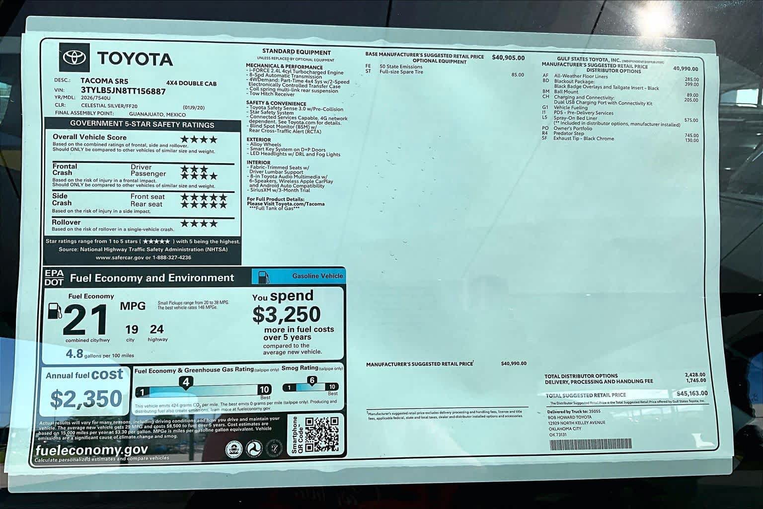 New 2026 Toyota Tacoma SR5 AWD/4WD image 19