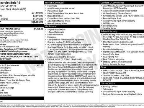 New 2027 Chevrolet Bolt RS w/ Technology Package FWD image 6