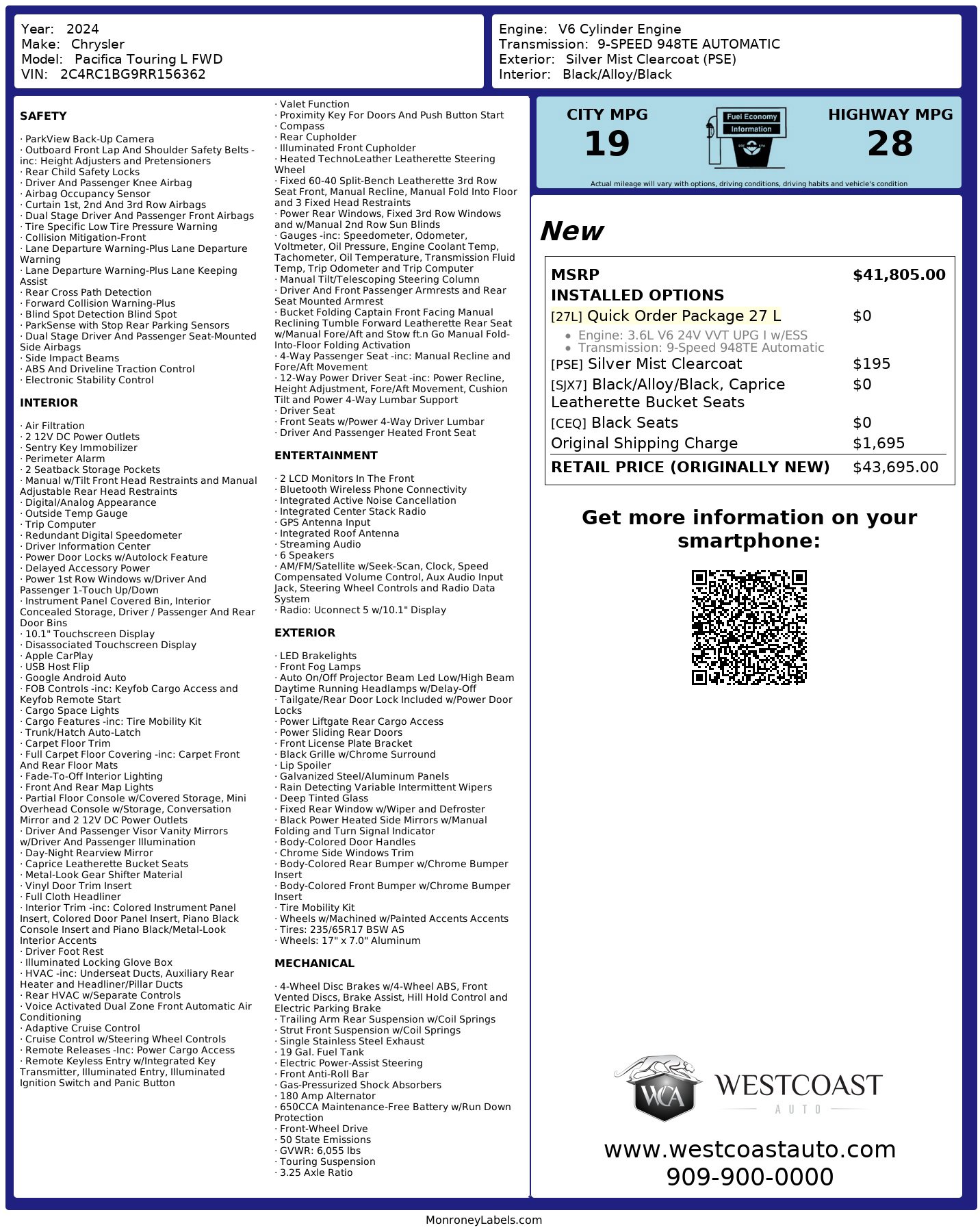 Used 2024 Chrysler Pacifica Touring-L FWD image 39