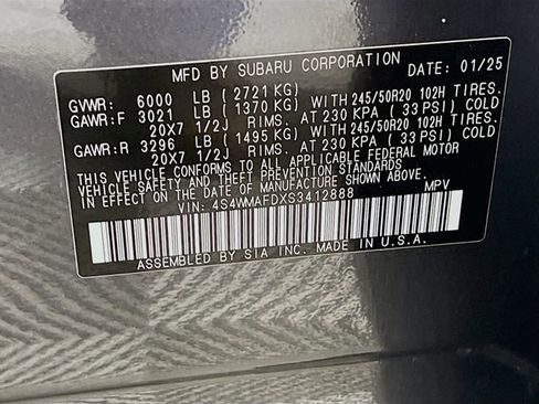 Used 2025 Subaru Ascent Onyx Edition w/ Popular Package #2 image 35