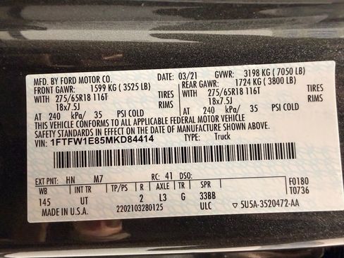 Used 2021 Ford F150 XLT w/ Equipment Group 302A High AWD/4WD image 56