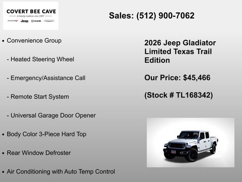 New 2026 Jeep Gladiator Sport image 30