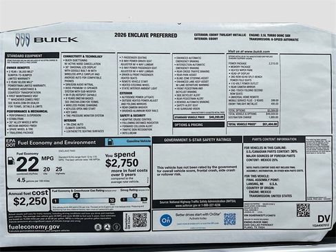 New 2026 Buick Enclave Preferred w/ Power Package image 21