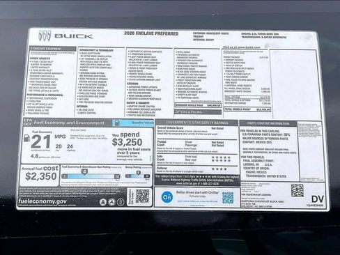 New 2026 Buick Enclave Preferred w/ Power Package AWD/4WD image 15