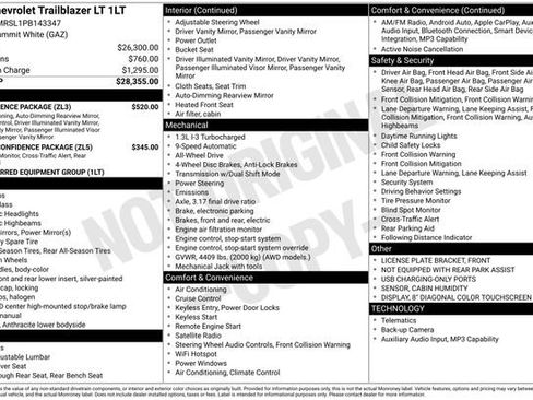Used 2023 Chevrolet TrailBlazer LT w/ Convenience Package AWD/4WD image 3