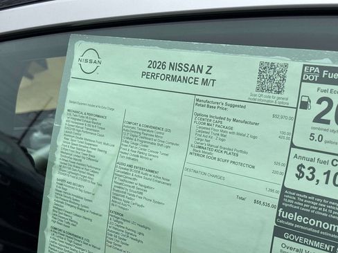 New 2026 Nissan Z Performance w/ Floor Mat Package RWD image 4