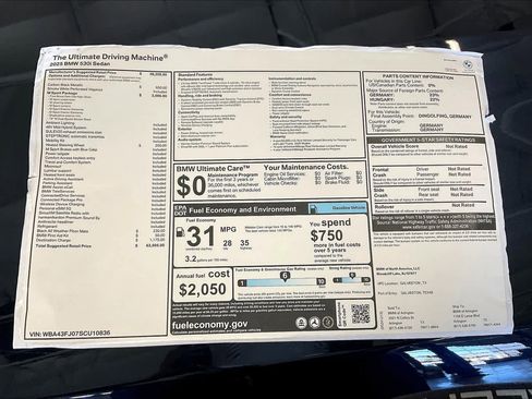 Certified 2025 BMW 530i 530i w/ M Sport Package image 19