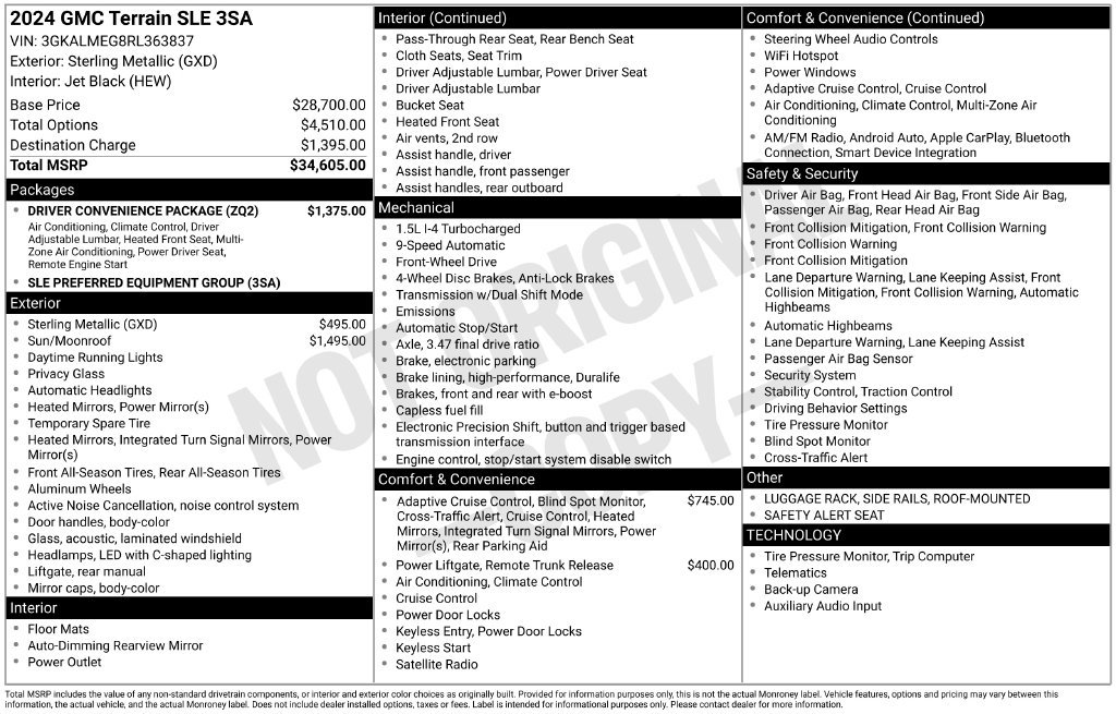 Used 2024 GMC Terrain SLE w/ Driver Convenience Package FWD image 5