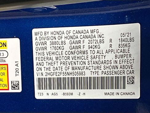 Used 2022 Honda Civic Sport image 29